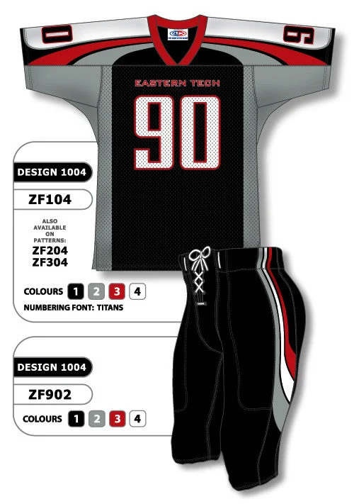 Athletic Knit Custom Sublimated Football Uniform Set Design 1004