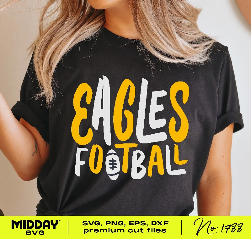 Hand Lettered Eagles Football Design