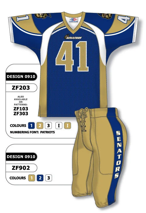 Athletic Knit Custom Sublimated Football Uniform Set Design 0910