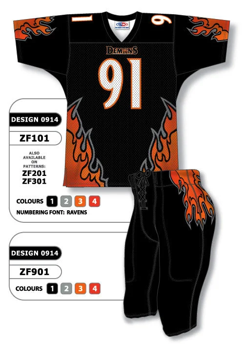 Athletic Knit Custom Sublimated Football Uniform Set Design 0914