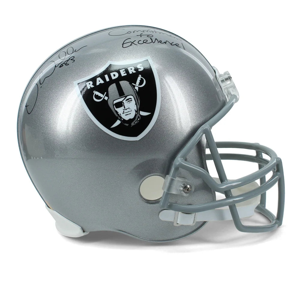 Darren Waller Signed Las Vegas Raiders Full Size Helmet Inscribed "Commitment to Excellence" COA Inscriptagraphs