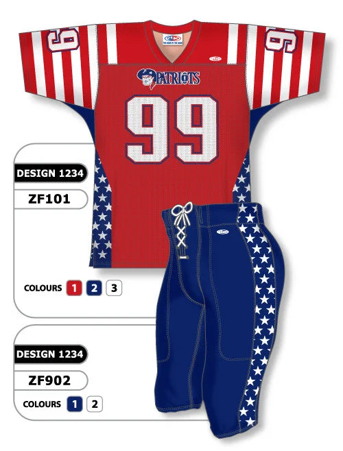 Athletic Knit Custom Sublimated Football Uniform Set Design 1234