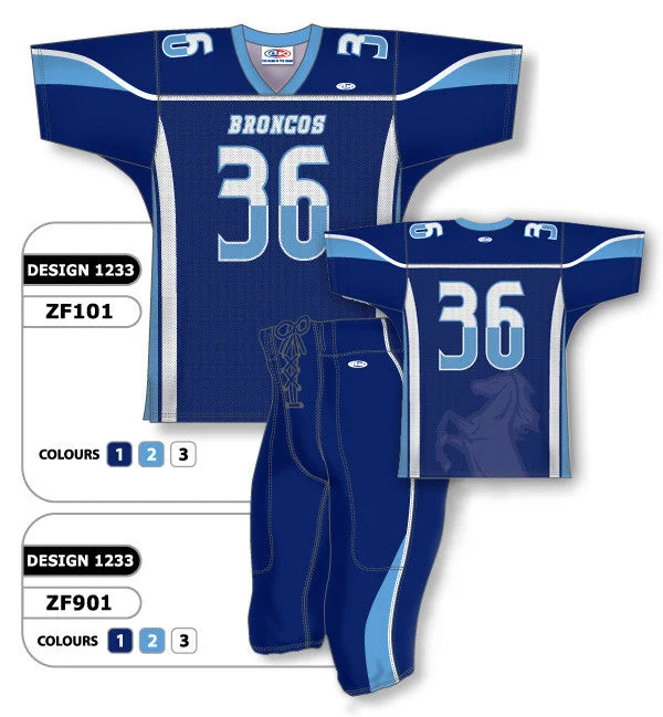 Athletic Knit Custom Sublimated Football Uniform Set Design 1233