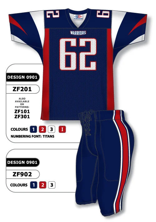 Athletic Knit Custom Sublimated Football Uniform Set Design 0901