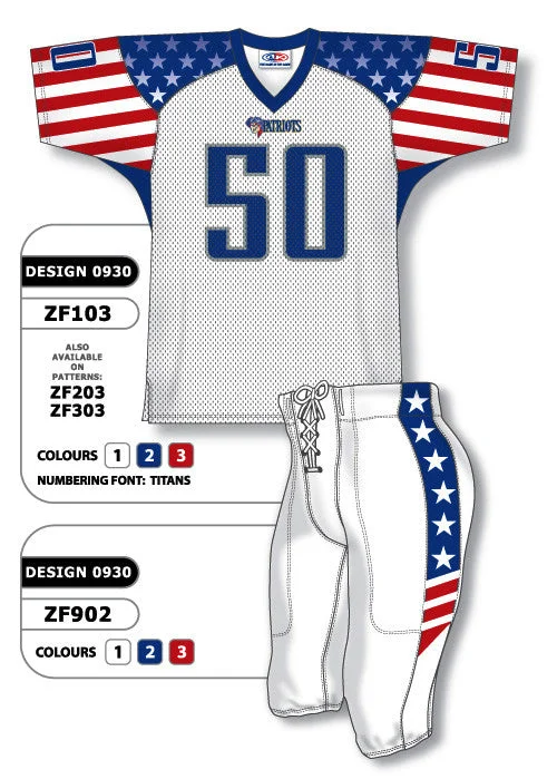 Athletic Knit Custom Sublimated Football Uniform Set Design 0930