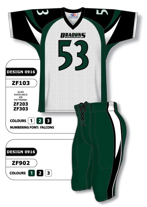 Athletic Knit Custom Sublimated Football Uniform Set Design 0916