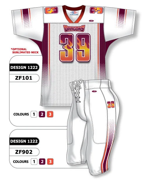 Athletic Knit Custom Sublimated Football Uniform Set Design 1222