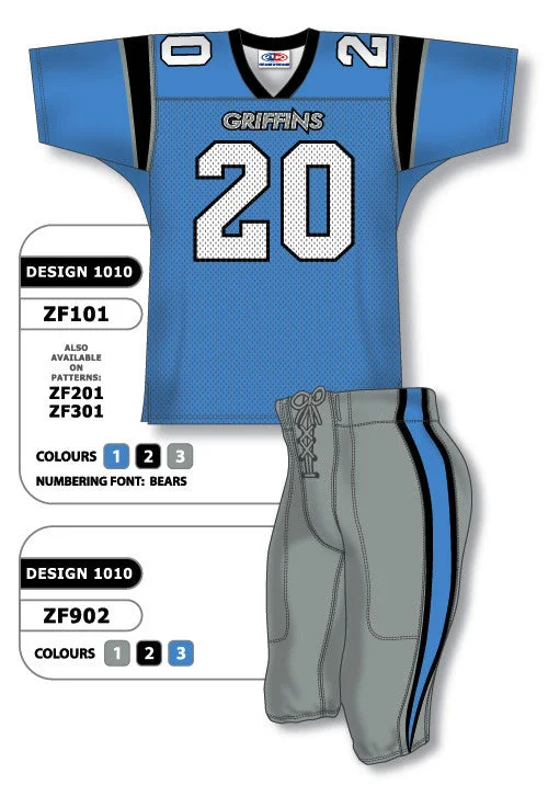 Athletic Knit Custom Sublimated Football Uniform Set Design 1010