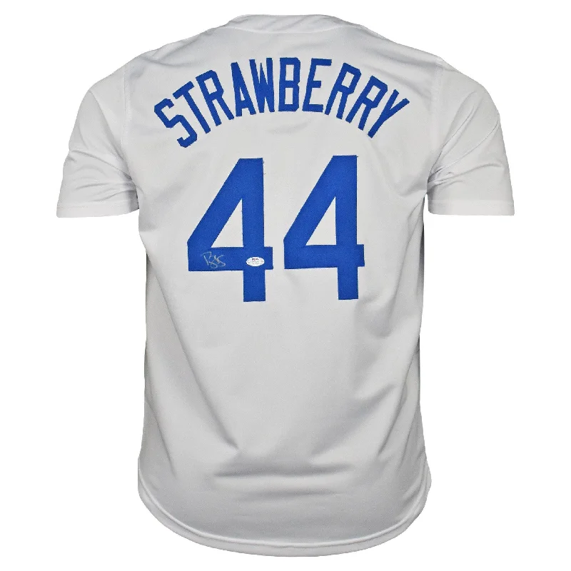 Darryl Strawberry Signed Los Angeles White Baseball Jersey (PSA)