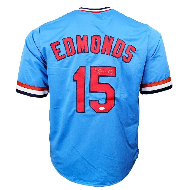 Jim Edmonds Signed St. Louis Light Blue Baseball Jersey (JSA)