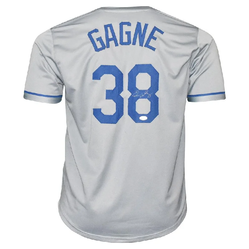 Eric Gagne Signed Los Angeles Grey Baseball Jersey (JSA)