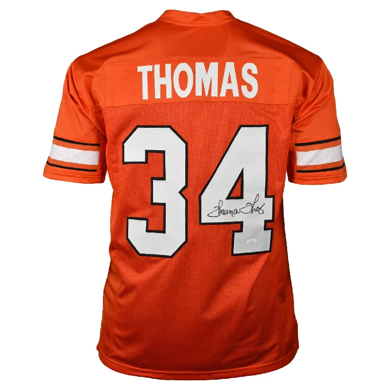 Thurman Thomas Signed College-Edition Orange Football Jersey (Beckett )