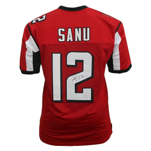 Mohamed Sanu Sr Atlanta Red Autographed Football Jersey (JSA)