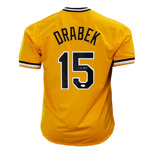 Doug Drabek Signed Pittsburgh Pro Edition Yellow Baseball Jersey (JSA)