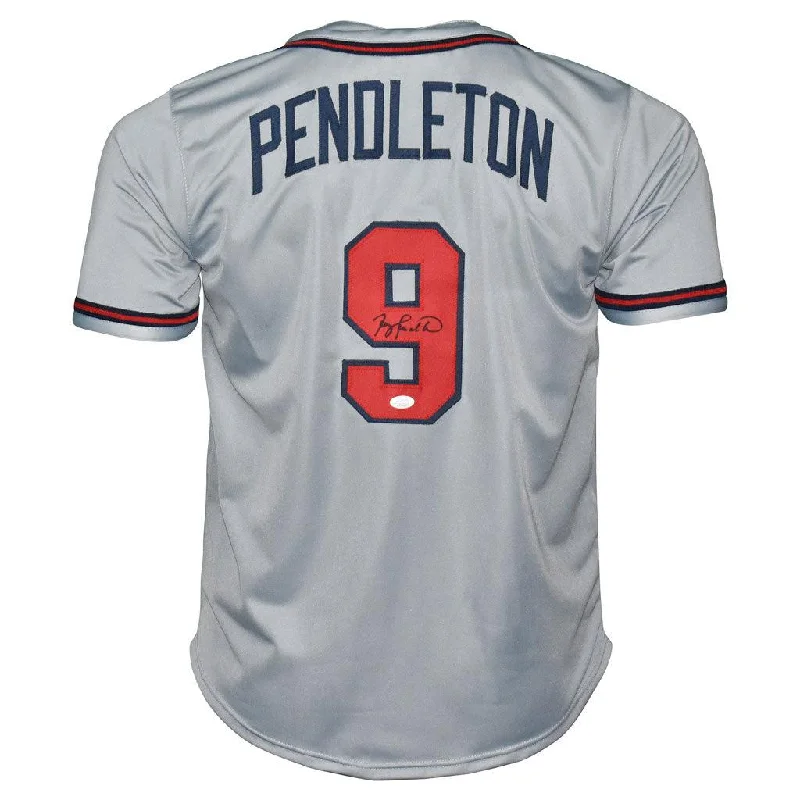 Terry Pendleton Signed Atlanta Grey Baseball Jersey (JSA)