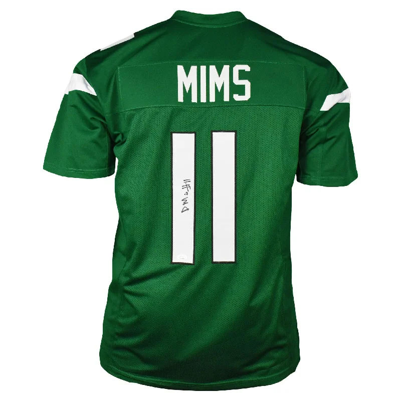 Denzel Mims Signed Pro-Edition Kelly Green Football Jersey (JSA)