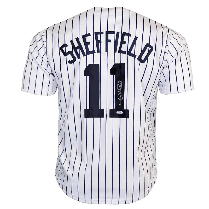 Gary Sheffield Signed New York Pinstripe Baseball Jersey (PSA)