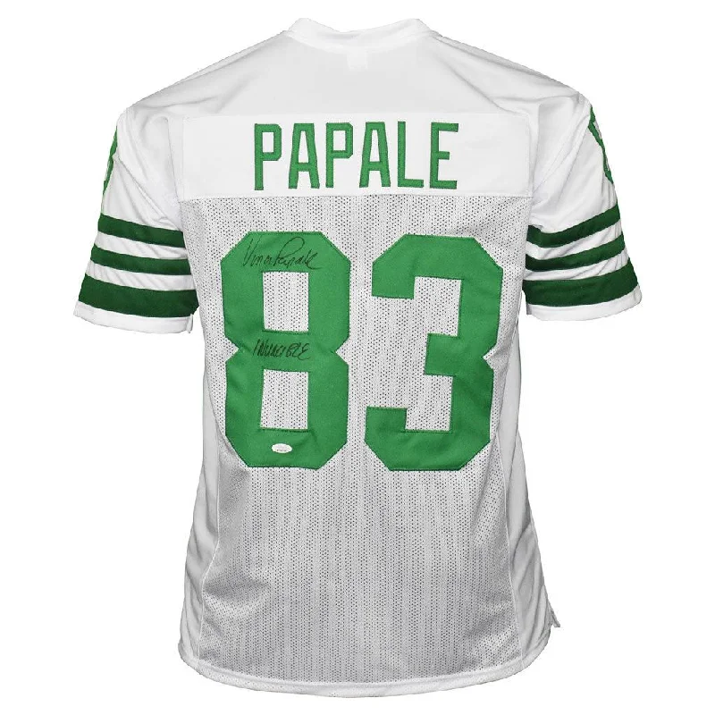 Vince Papale Signed Invincible Inscription Philadelphia Pro White Football Jersey (JSA)