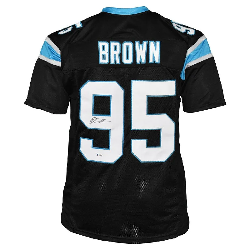 Derrick Brown Signed Pro-Edition Black Football Jersey (Beckett)