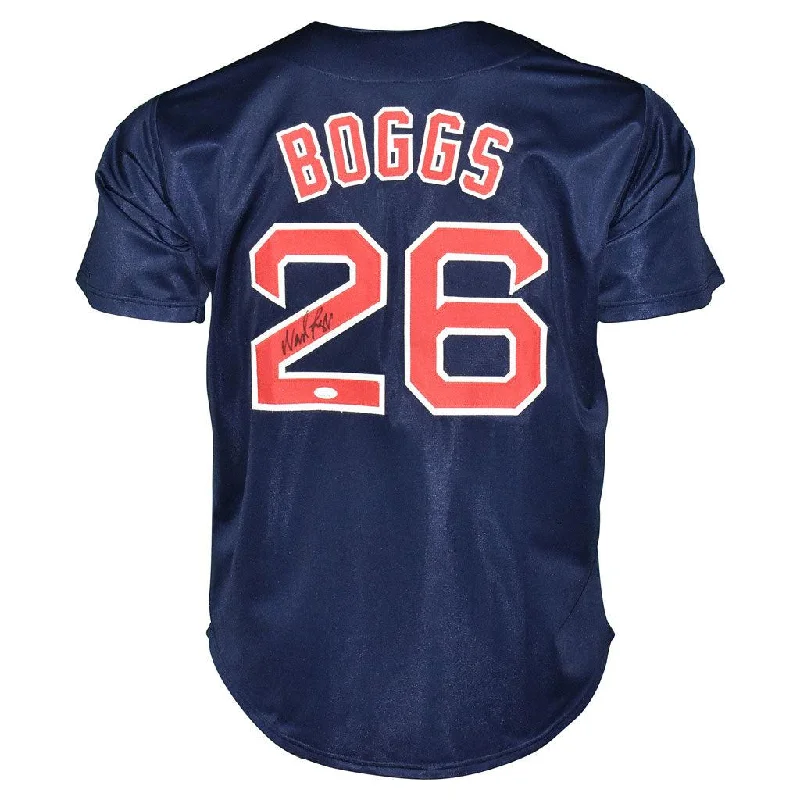 Wade Boggs Signed Boston Navy Baseball Jersey (JSA)