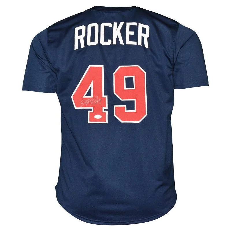 John Rocker Signed Atlanta Navy Baseball Jersey (JSA)