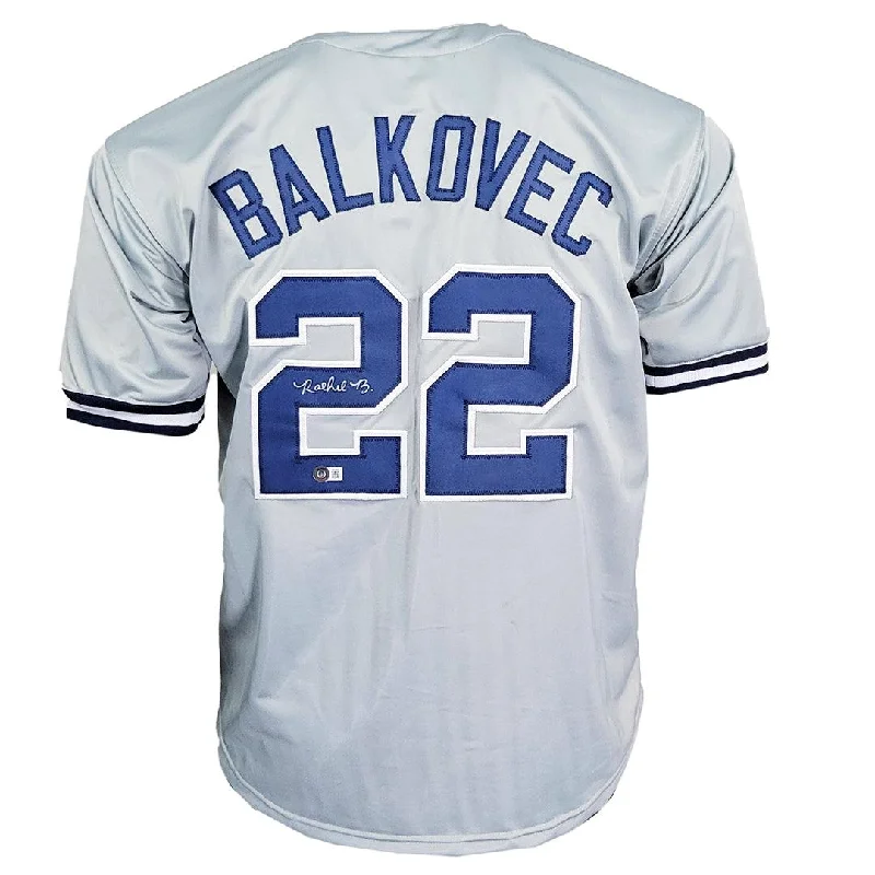 Rachel Balkovec Signed New York Grey Baseball Jersey (Beckett)