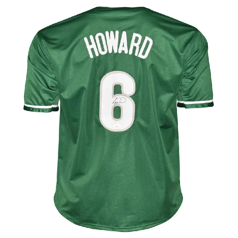 Ryan Howard Signed Philadelphia Green Baseball Jersey (JSA)