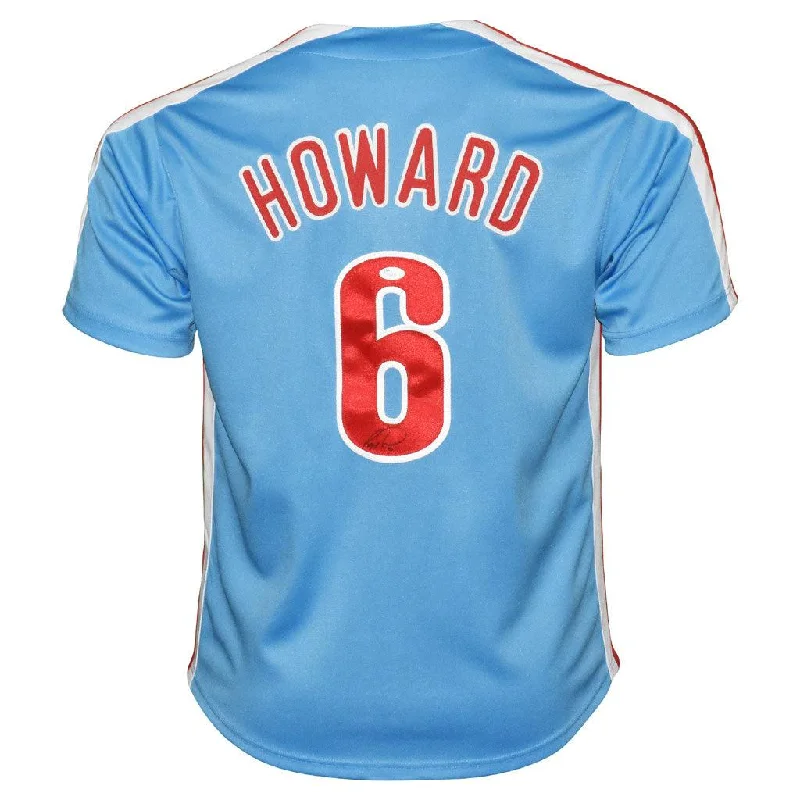 Ryan Howard Signed Philadelphia Powder Blue Baseball Jersey (JSA)