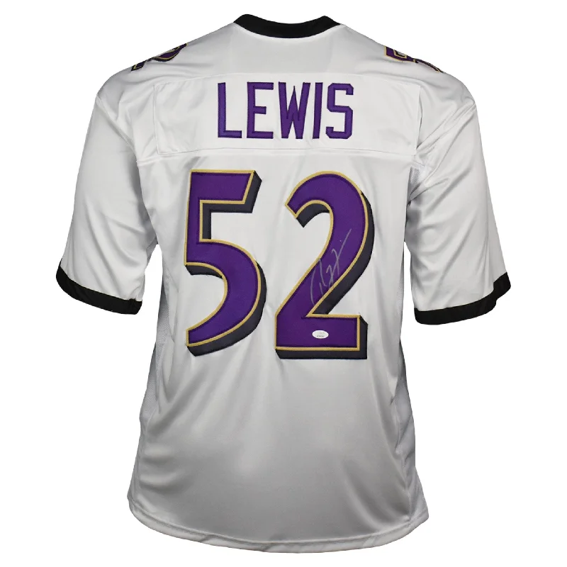 Ray Lewis Signed Pro-Edition White Football Jersey (Beckett)