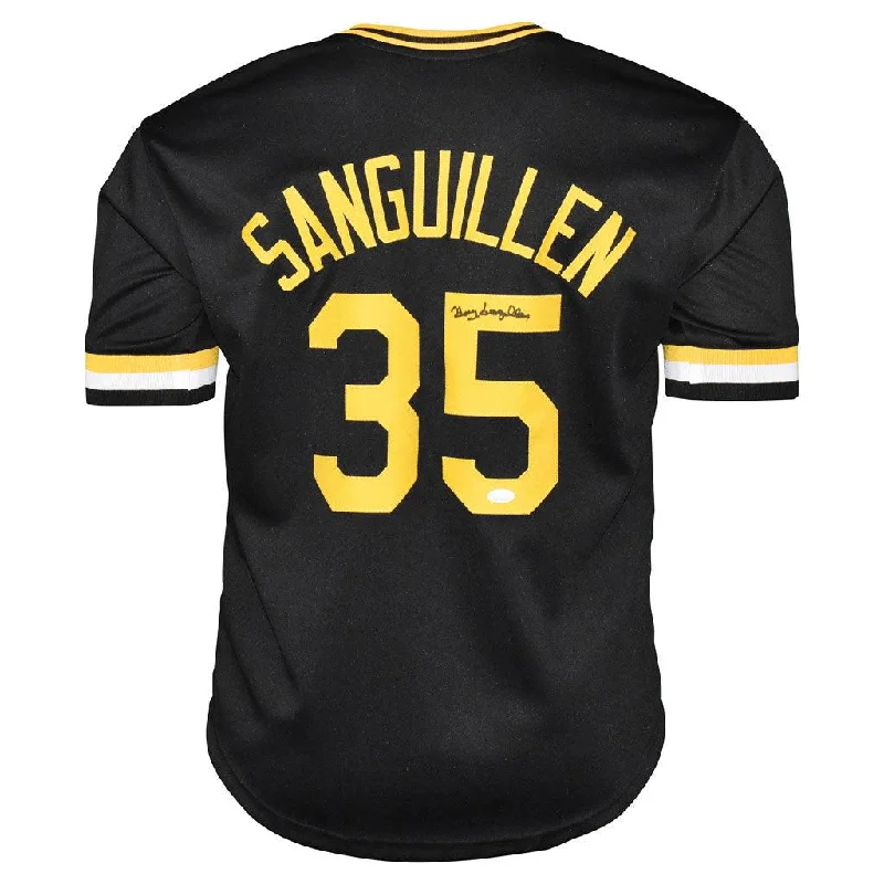 Manny Sanguillen Signed Pittsburgh Black Baseball Jersey (JSA)