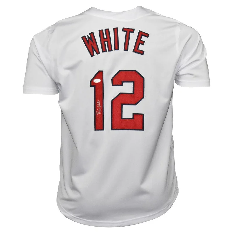 Bill White Signed St. Louis Pro White baseball Jersey (JSA)