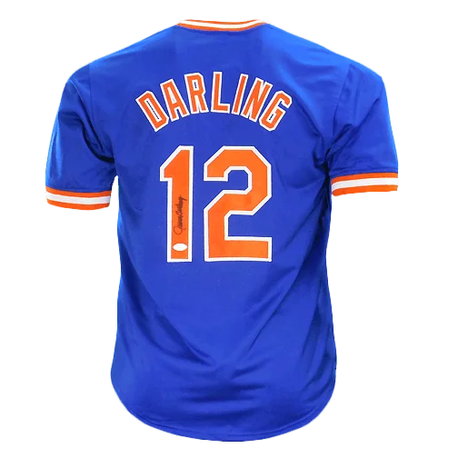 Ron Darling Signed New York Blue Baseball Jersey Blue (JSA)