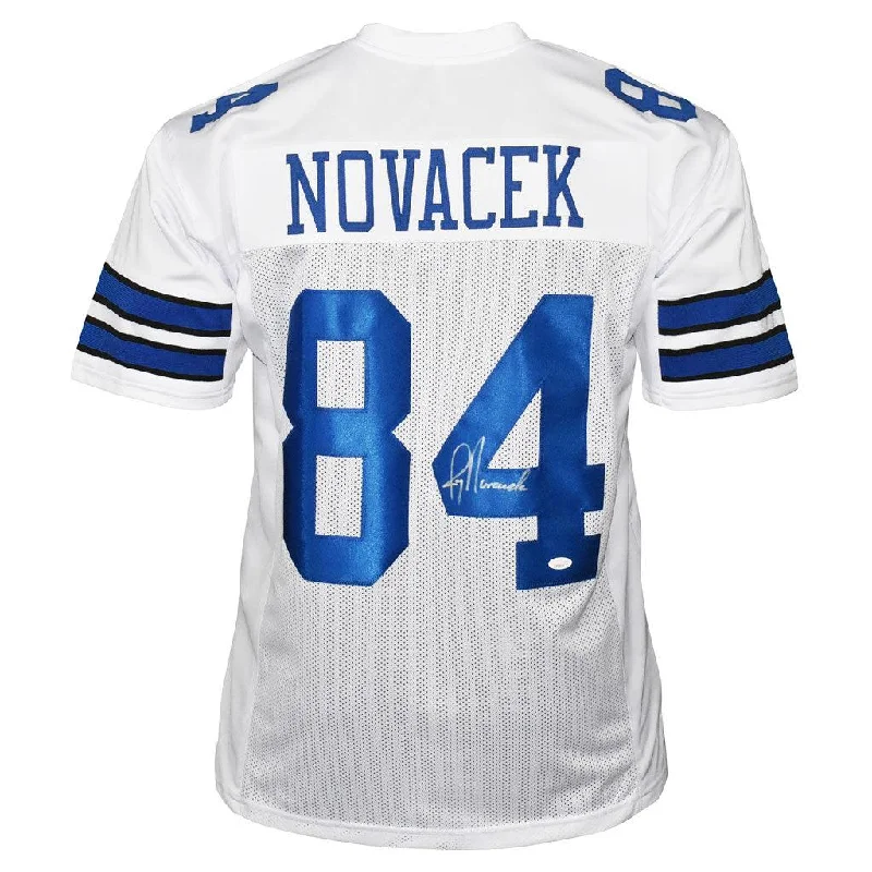 Jay Novacek Signed Dallas Pro White Football Jersey (JSA)