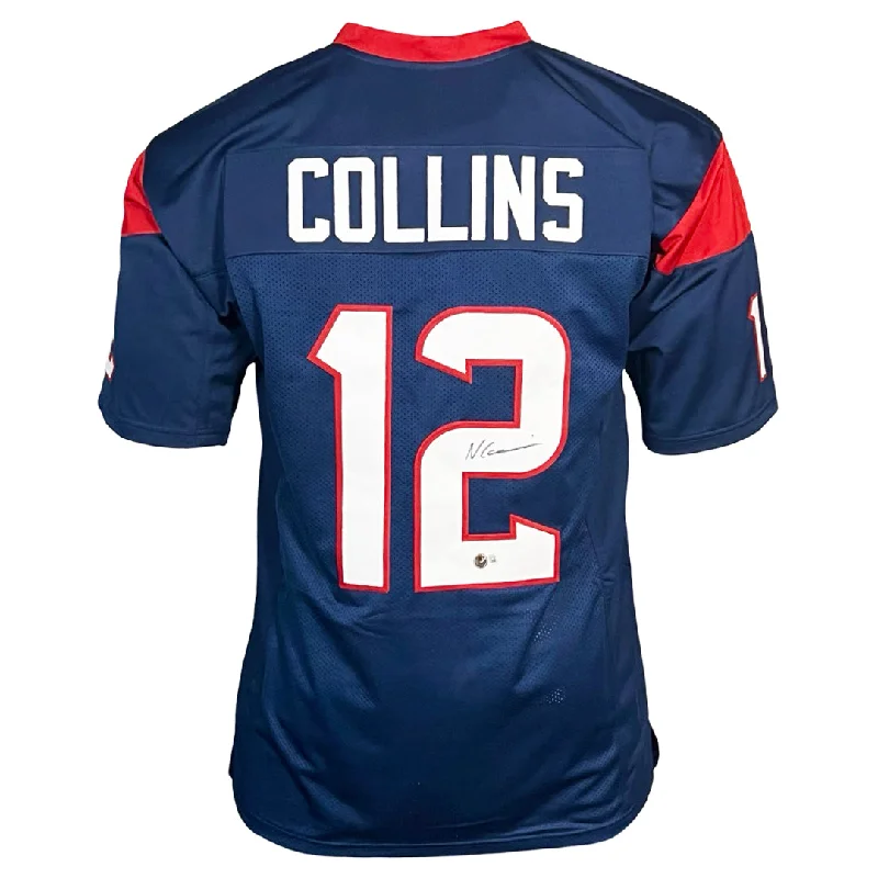 Nico Collins Signed Houston Navy Football Jersey (Beckett)