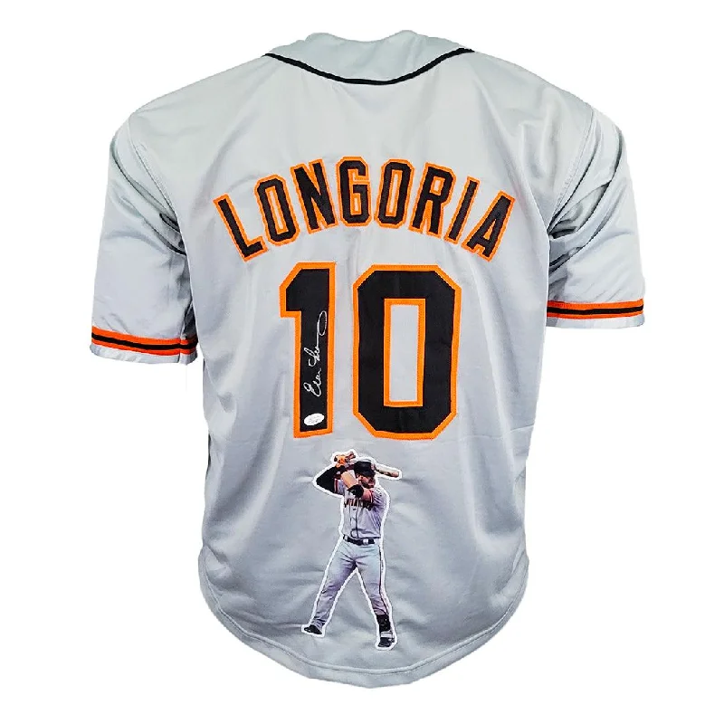 Evan Longoria Signed San Fransisco Grey Decal Baseball Jersey (JSA)