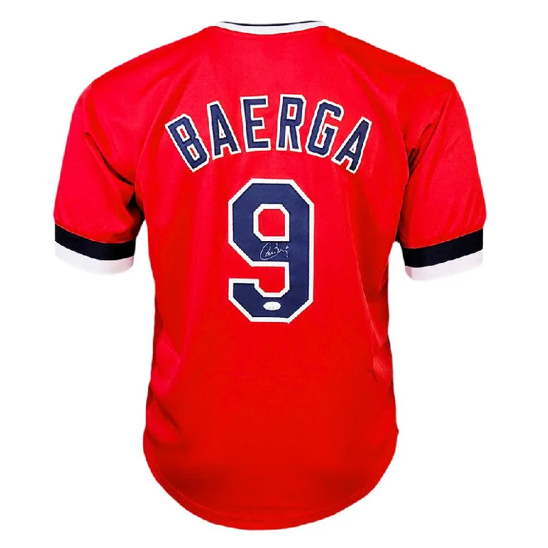 Carlos Baerga Signed Cleveland Red Baseball Jersey (JSA)