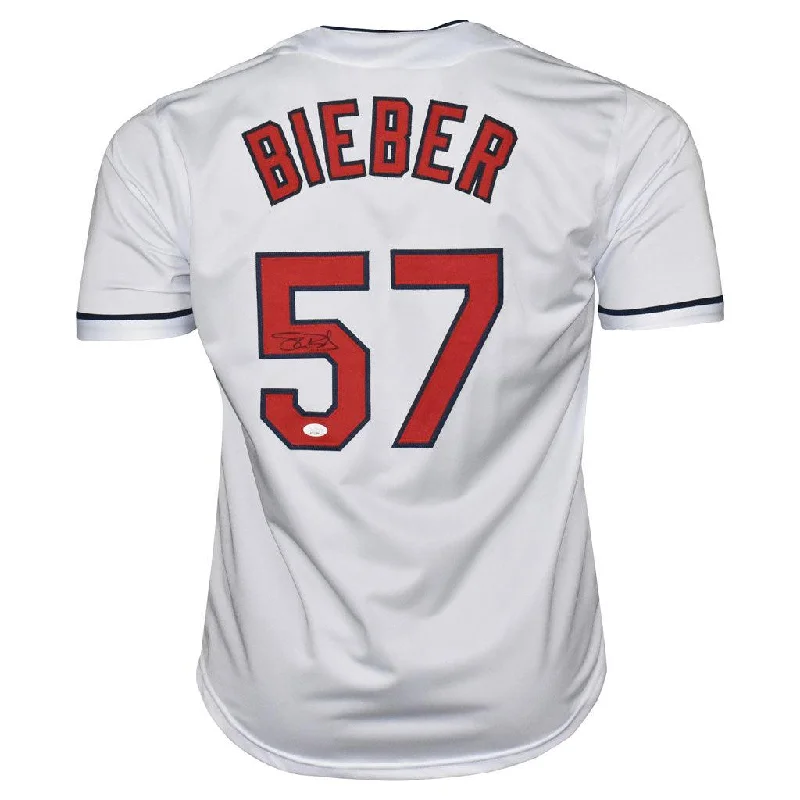 Shane Bieber Signed Cleveland White Baseball Jersey (JSA)