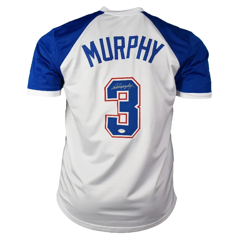 Dale Murphy Signed Atlanta White Baseball Throwback Jersey (JSA)