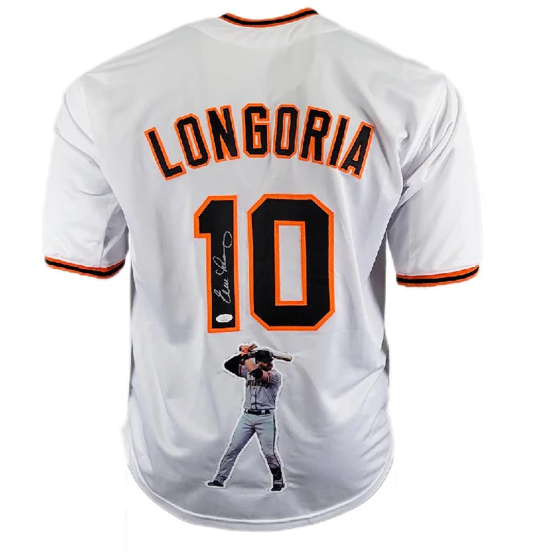 Evan Longoria Signed San Fransisco White Decal Baseball Jersey (JSA)