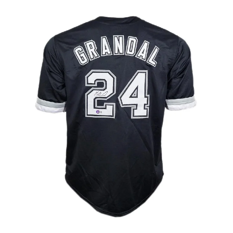 Yasmani Grandal Signed Chicago Black Baseball Jersey (Beckett)