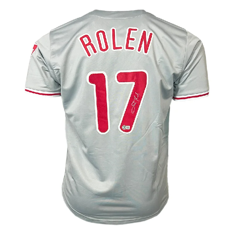 Scott Rolen Signed Philadelphia Grey Baseball Jersey (Beckett)