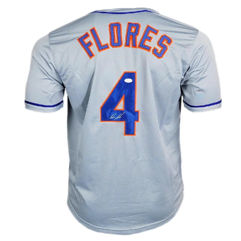 Wilmer Flores Signed New York Grey Baseball Jersey (JSA)