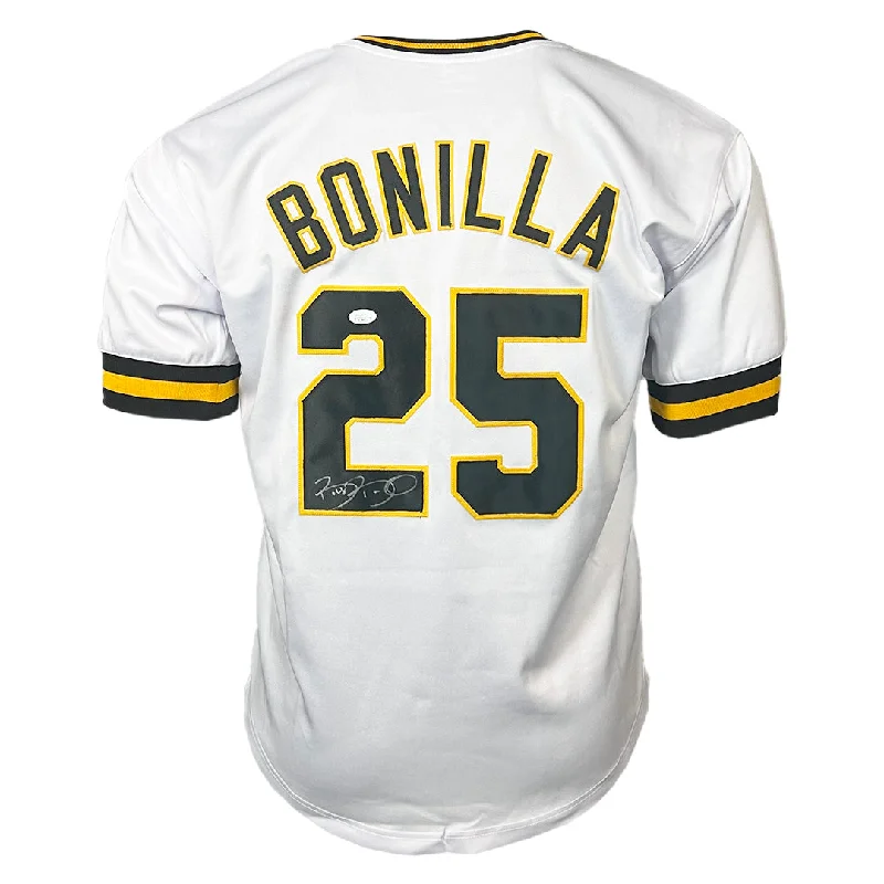 Bobby Bonilla Signed Pittsburgh White Baseball Jersey (JSA)