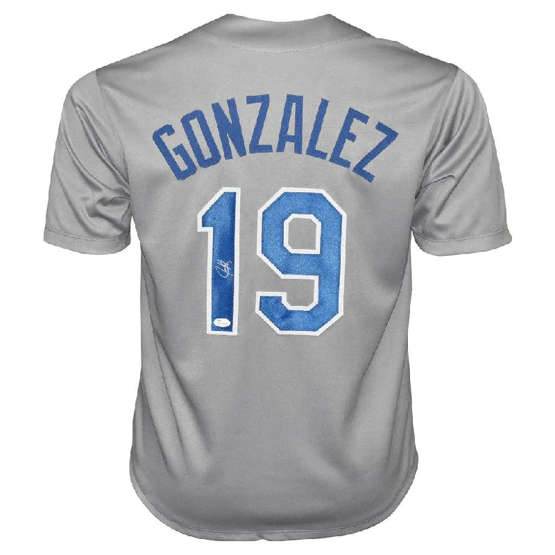 Juan Gonzalez Signed Texas Grey Baseball Jersey (JSA)