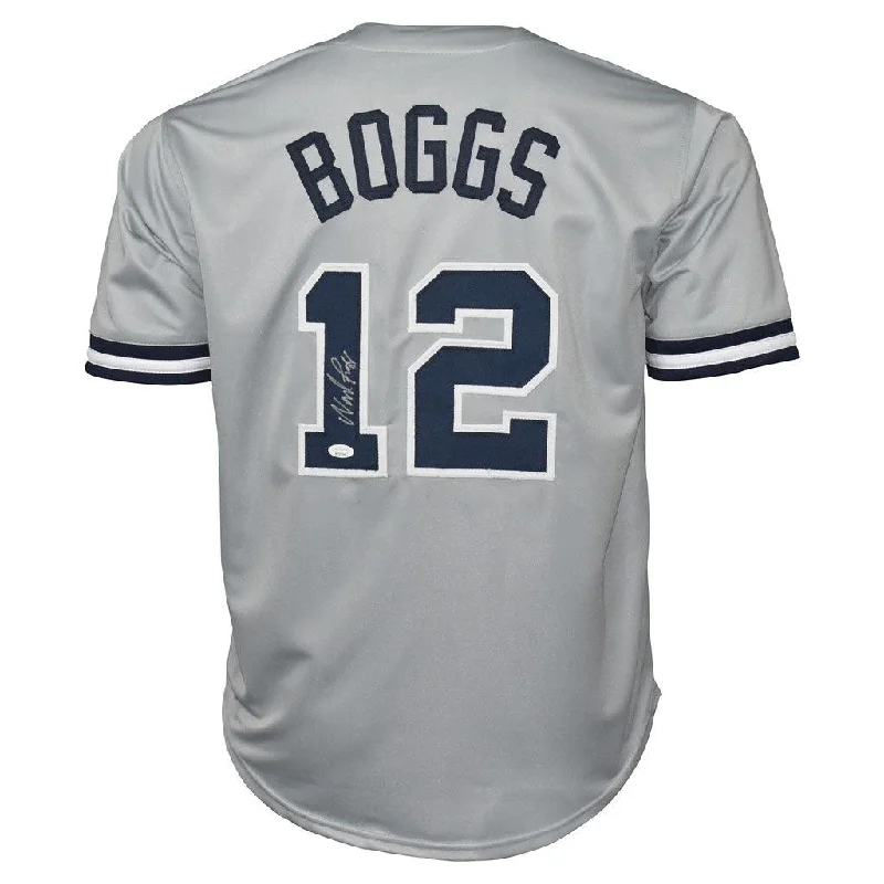 Wade Boggs Signed New York Grey Baseball Jersey (JSA)