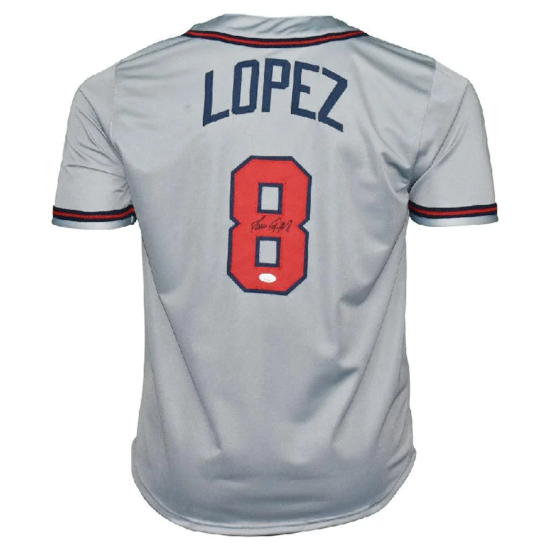 Javy Lopez Signed Atlanta Grey Baseball Jersey (JSA)