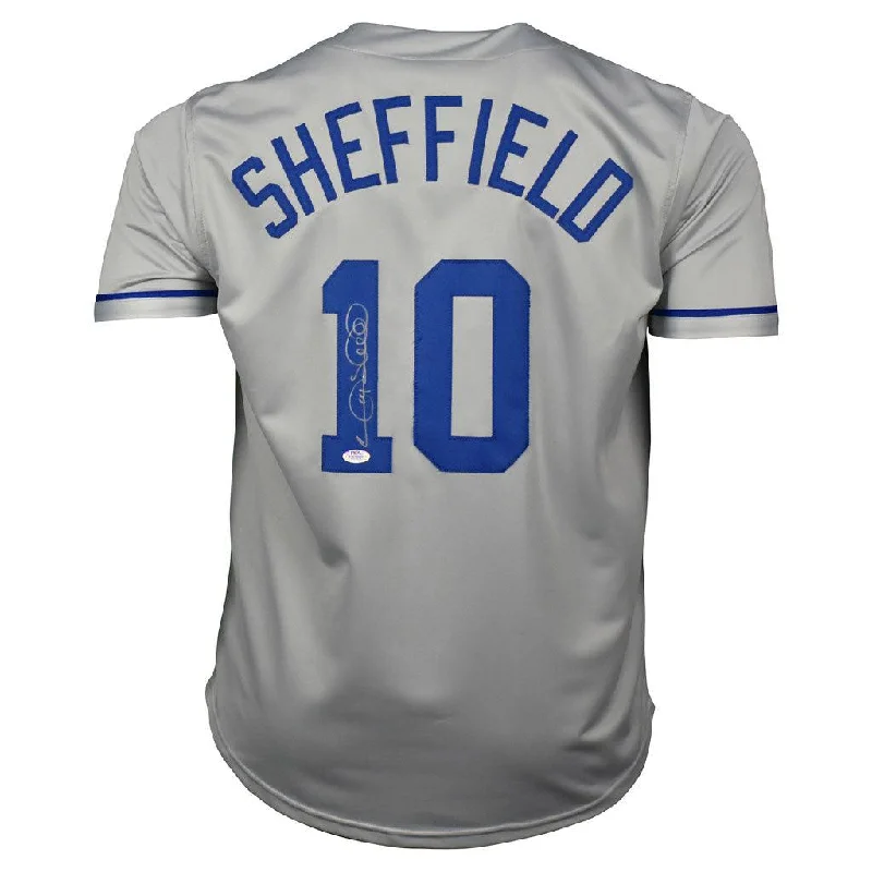 Gary Sheffield Signed Los Angeles Grey Baseball Jersey (JSA)