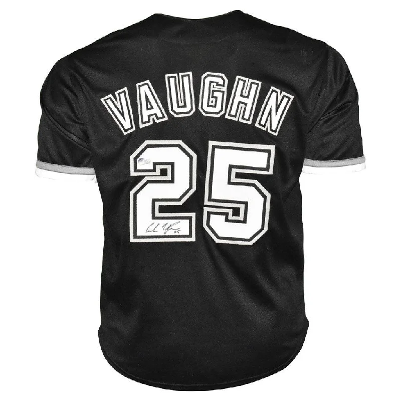 Andrew Vaughn Signed Chicago Black Baseball Jersey (Beckett)