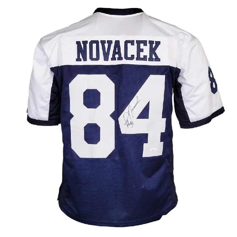 Jay Novacek Signed Dallas Thanksgiving Football Jersey (JSA)