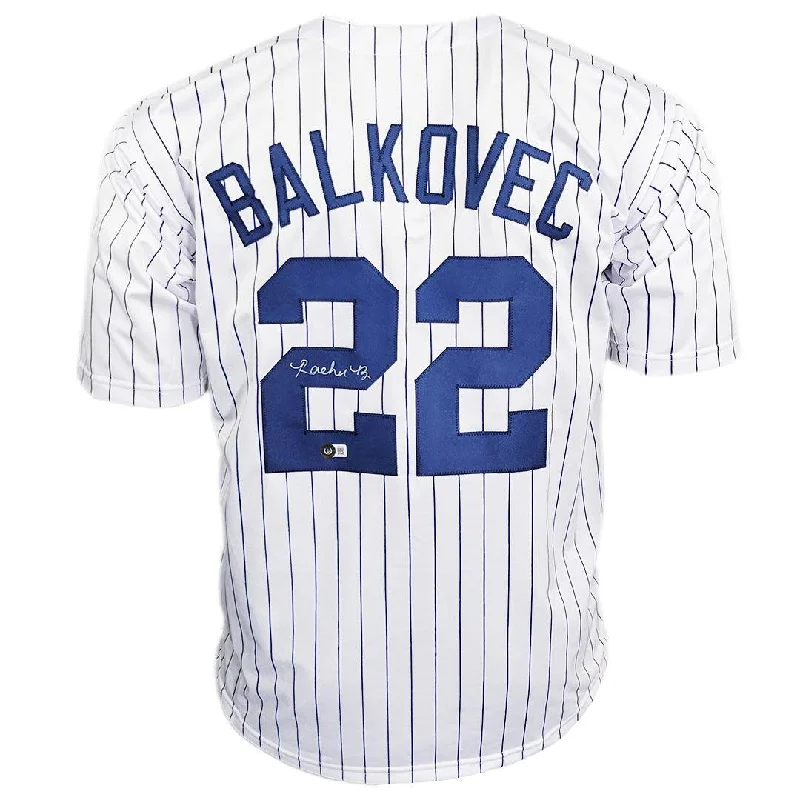 Rachel Balkovec Signed New York Pinstripe Baseball Jersey (Beckett)